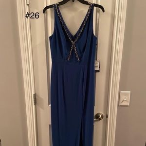 Adrianna Papell Dark Blue Evening Gown